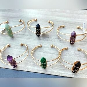 Variety stone gem bracelets